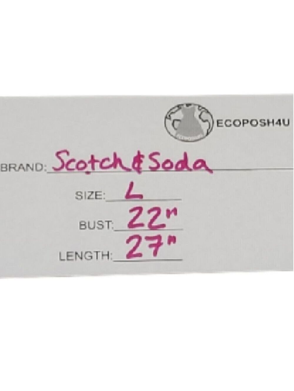 Scotch & Soda Men's Black Logo Print Short Sleeve Button Down Casual Shirt Large - Picture 6 of 6